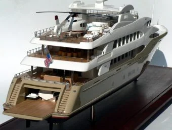 Trinity Yachts Hull No. T-043 "Mine Games" Tri-Deck Motor Yacht. 196'-Model by Abordage