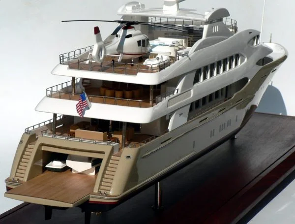 Trinity Yachts Hull No. T-043 "Mine Games" Tri-Deck Motor Yacht. 196'-Model by Abordage