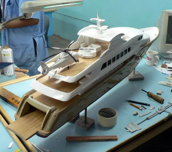 Trinity Yachts Hull No. T-043 "Mine Games" Tri-Deck Motor Yacht. 196'-Model by Abordage