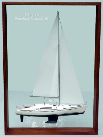 Beneteau Oceanis 50 "Manatee" Framed Model built by Abordage