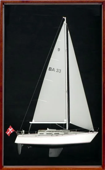 Bandholm 33 Framed Half Model built by Abordage