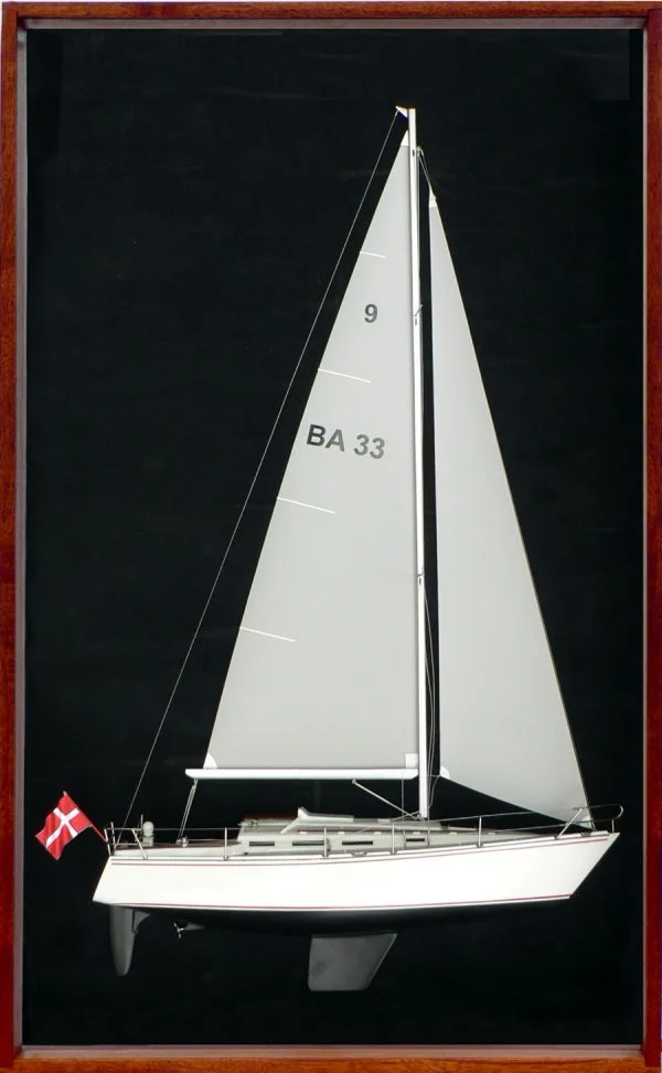 Bandholm 33 Framed Half Model built by Abordage