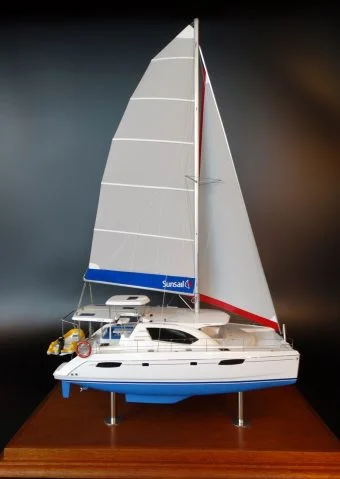 Leopard 44 Catamaran desk model by Abordage