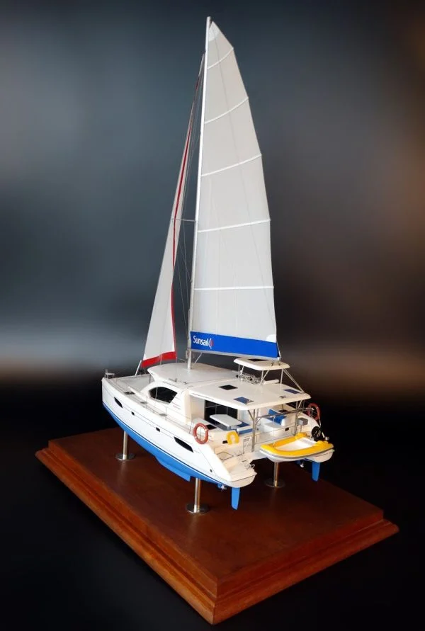 Leopard 44 Catamaran desk model by Abordage