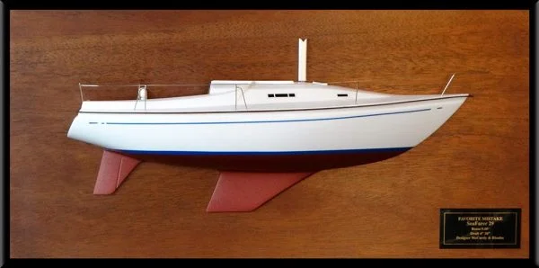 Seafarer 29 half model with deck details