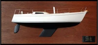 COLUMBIA 34 MK II half model with deck details