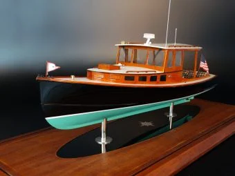POSTHASTE IV, a 34 ft lobsterboat-inspired day cruiser, custom model