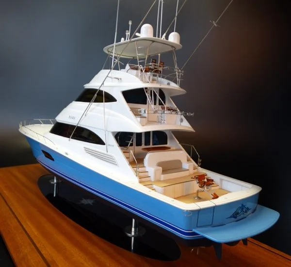Viking 92 enclosed bridge with a skybridge custom model