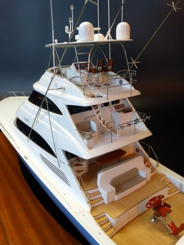 Viking 92 enclosed bridge with a skybridge custom model