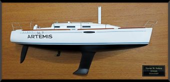 Beneteau First 36.7 half model with deck details