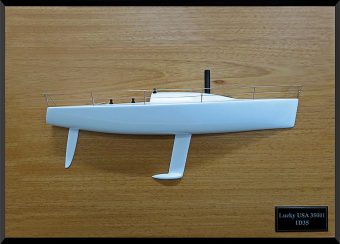 One Design 35 custom half model with deck details