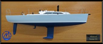 Tartan 101 half model with deck details