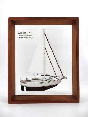 Island Packet 32 framed half model
