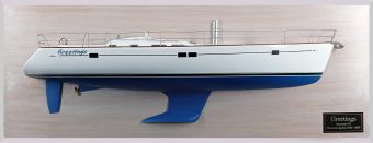 Beneteau 473 custom half model with deck details