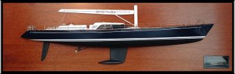 Nautor's Swan 112 custom half model with deck details